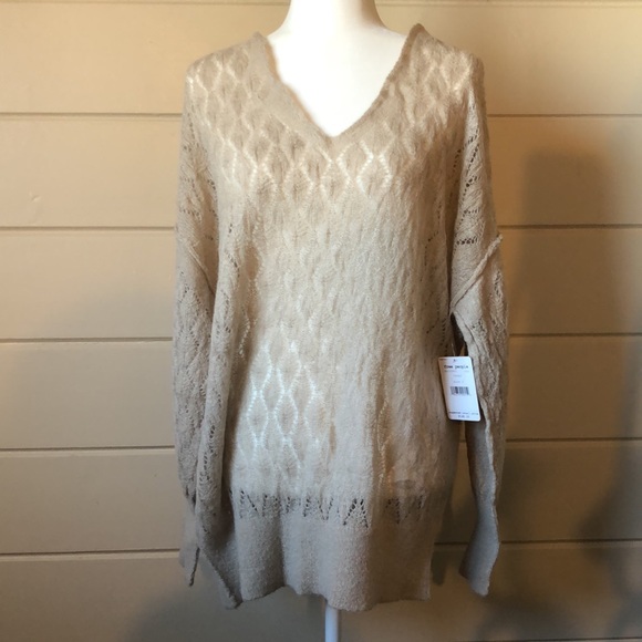 Free People Say Hello Sweater in Neutral Size Small - Picture 9 of 13